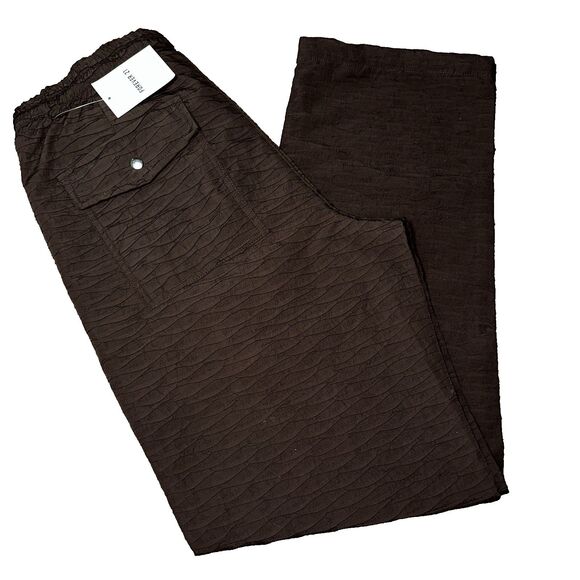Forever 21 Mens Slim Fit Textured Jogger Pants – Medium Brown Drawstring NWT - Picture 1 of 13